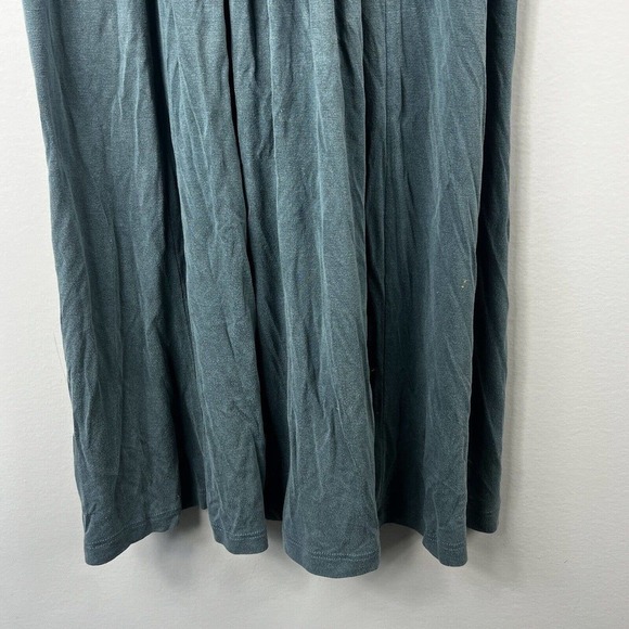 Alya Dark Forest Green Sleeveless Smocked Sundress Dress Sz S Corset back - Picture 5 of 12